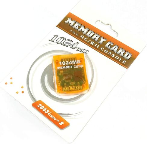 1024MB(16344 Blocks) Gamecube Memory Card for Nintendo Wii Game Cube NGC GC (Orange) in Saudi Arabia
