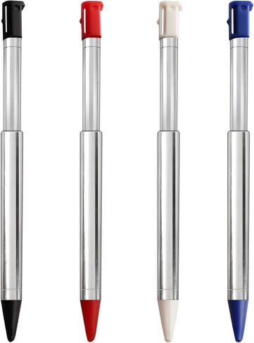 3DS Stylus Pen, Metal Retractable Replacement Stylus Compatible with Nintendo 3DS, 4in1 Combo Touch Styli Pen Set Multi Color for 3DS in Saudi Arabia