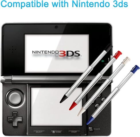 3DS Stylus Pen, Metal Retractable Replacement Stylus Compatible with Nintendo 3DS, 4in1 Combo Touch Styli Pen Set Multi Color for 3DS in Saudi Arabia