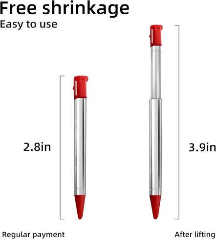 3DS Stylus Pen, Metal Retractable Replacement Stylus Compatible with Nintendo 3DS, 4in1 Combo Touch Styli Pen Set Multi Color for 3DS in Saudi Arabia