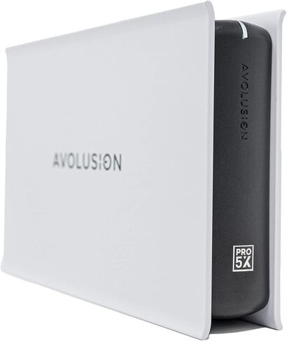 افولوشن قرص صلب خارجي للالعاب برو-5 اكس بمنفذ USB 3.0 سعة 8 تيرابايت لجهاز تشغيل العاب الفيديو الرقمية PS5 (ابيض) - ضمان لمدة عامين in Saudi Arabia