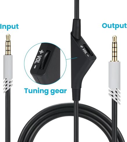 سلك كابل بديل CYPHER.V لسماعات الألعاب Astro A40/A40TR/A10، سلك Aux مع التحكم في مستوى الصوت 2.0 متر 6.5 قدم متوافق مع Xbox one PC Ps4 وما إلى ذلك (أسود) in Kuwait