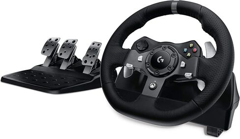 Logitech Driving Force G920 Steering Wheel and Pedals, 941-000123 (Steering Wheel and Pedals f/PC and Xbox One) in Saudi Arabia
