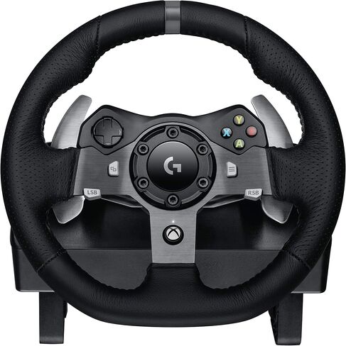 Logitech Driving Force G920 Steering Wheel and Pedals, 941-000123 (Steering Wheel and Pedals f/PC and Xbox One) in Saudi Arabia