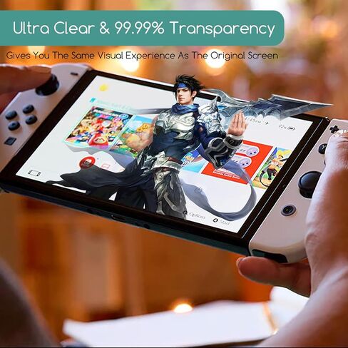 KEANBOLL 2-Pack Tempered Glass Screen Protector Compatible with Nintendo Switch OLED model 2021, Ultra Clear & 9H Hardness & Scratch Resistant & Easy Installation in Saudi Arabia