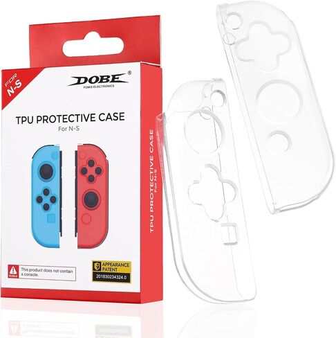 حافظة Finera بديلة ناعمة لجهاز Nintendo Switch Joy-Con، حافظة حماية شفافة من مادة TPU متوافقة مع وحدة التحكم المحمولة NS Joy Cons in Kuwait