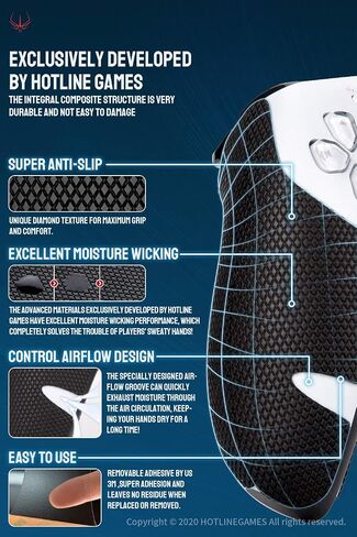 HOTLINEGAMES Controller Grips Compatible with PS5 Dualsense Edge, PlayStation 5 Controller Accessories, Skin Kit, Anti-Slip Grip Tape, Sweat-Absorbent, Easy to Apply (Handle Grips+Buttons+Triggers) in Kuwait