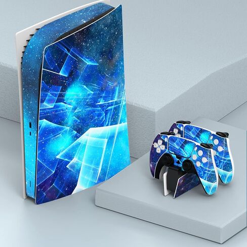 PlayVital Cherry Blossoms Petals Full Set Skin Decal for ps5 Console Digital Edition, Sticker Vinyl Decal Cover for ps5 Controller & Charging Station & Headset & Media Remote in Kuwait