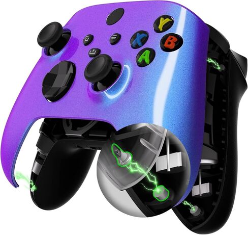 غلاف أمامي مغناطيسي بديل FaceMag باللون الأخضر النيون من eXtremeRate لوحدة تحكم Xbox Series X & S، حلقة مميزة لغطاء لوحة الواجهة DIY لوحدة تحكم Xbox Core موديل 1914 - وحدة التحكم غير متضمنة in Saudi Arabia