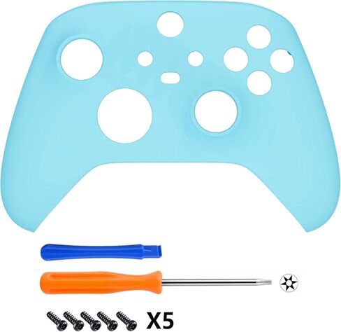 eXtremeRate Gradient Blue Violet Replacement Front Housing Shell for Xbox Series X Controller, Soft Touch Custom Cover Faceplate for Xbox Series S Controller - Controller NOT Included in Saudi Arabia