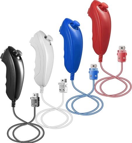 4 قطع من وحدة تحكم Wii Nunchuck، وحدات تحكم MODESLAB Nunchuk بديلة لوحدة تحكم لوحة التحكم عن بعد لوحدة تحكم Wii Wii U in Saudi Arabia