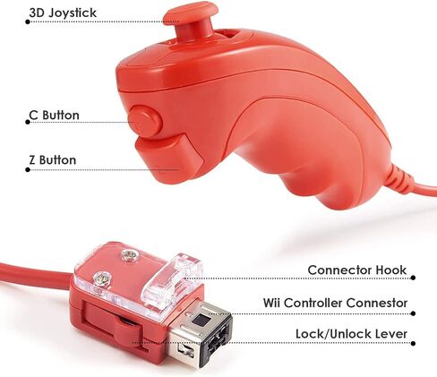 4 قطع من وحدة تحكم Wii Nunchuck، وحدات تحكم MODESLAB Nunchuk بديلة لوحدة تحكم لوحة التحكم عن بعد لوحدة تحكم Wii Wii U in Saudi Arabia