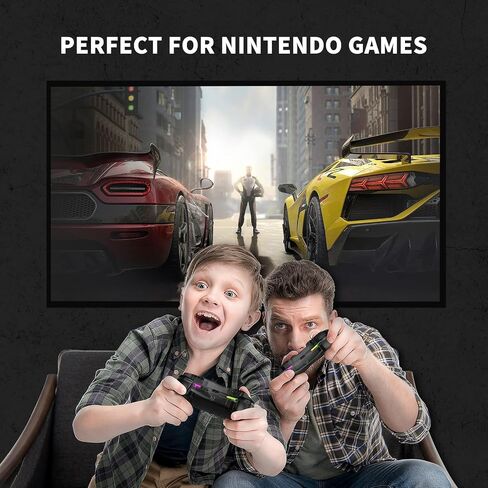 جهاز تحكم Manba Switch، وحدة تحكم لاسلكية Switch Pro متوافقة مع Switch/Switch lite/Switch OLED، وحدة تحكم Pro Switch تدعم Turbo، وظيفة الاستيقاظ وLED قابل للتعديل (أسود) in Saudi Arabia