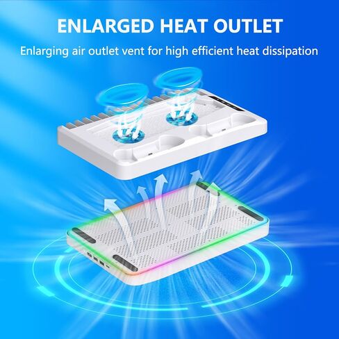 حامل تبريد لأقراص وحدة التحكم بلاي ستيشن 5/الإصدار الرقمي، محطة تبريد لجهاز PS5 مع شاحن وحدة التحكم، 4 محاور USB و16 لعبة وحامل جهاز تحكم عن بعد للوسائط وأضواء RGB، قاعدة ألعاب عمودية لملحقات PS5 in Kuwait