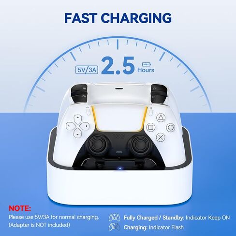 LVFAN PS5 Edge Controller Charger Station, PS5 Controller Accessories Charging Station, PS5 Controller Charger for Playstation 5 Controller / PS5 Edge Controller in Kuwait