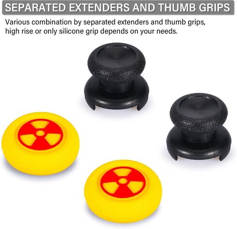 FPS Thumbstick Extender & 3D Texture Rubber Silicone Grip Cover 2 Sets for Xbox Series X/S & Xbox One Controller(BioH Green) in Kuwait