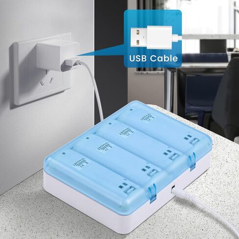 Upgraded Wii Remote Battery Charger Station, 4 Port Wii Controller Rechargeable Battery Pack with 4 Rechargeable Batteries for Wii in Kuwait