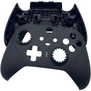 Junsi Meijunter Front Back Housing Shell Case Faceplate Cover Replacement Parts Compatible with Xbox One Elite Series 2 Controller (Black), Front + Back Shell | Faceplate Cover Bottom Shell Replacement Parts, Black in Kuwait
