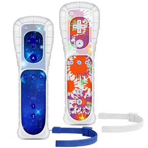 Yosikr Remote Controller for Wii/Wii U, with Silicone Case and Wrist Strap (2 Pack, Green and Blue) in Saudi Arabia