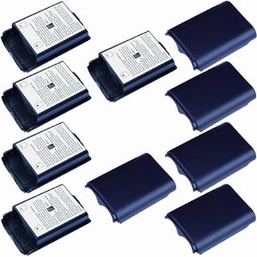 10x Battery Cover Case for Xbox 360 Wireless Controller,Replacement Battery Pack Shell Compatible with Xbox 360 - Black