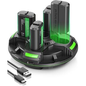 Rechargeable Controller Battery Packs Compatible for Xbox One/Xbox Series X|S Xbox One S/Xbox One X/Xbox One Elite Controller, 4×1800mAh Xbox Rechargeable Battery Pack with Charger for Xbox Controller in Kuwait
