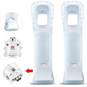 مستشعر محول NC 2 Motion Plus و2 حافظة من السيليكون تستخدم لجهاز التحكم عن بعد Wii، واستبدال مسرع محول Motion Plus لمحول Wii Motion Plus (أبيض) in Saudi Arabia
