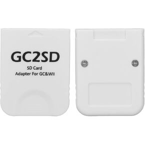 Zopsc لمحول بطاقة التخزين الصغيرة Wii، قارئ بطاقة محول بطاقة Micro SD GC2SD لوحدات تحكم Gamecube Wii، التوصيل والتشغيل. (شفاف)