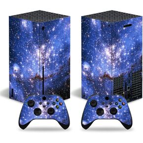 Xbox Series X Stickers Full Body Vinyl Skin Decal Protective Cover for Microsoft Xbox Series X Console and Controllers (Blue Starry Sky) in Kuwait