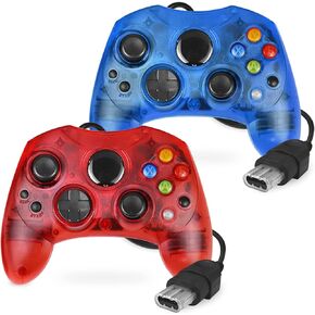 Yioone Controller Replacement for Xbox Controller S-Type/Original Xbox Controller,Classic Controller Compatible with Original Xbox Console (Ruby Red and Sapphire Blue) in Saudi Arabia
