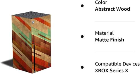 غلاف MightySkins المتوافق مع Xbox Series X - الخشب التجريدي | غطاء ملتف واقٍ ومتين وفريد ​​من نوعه من الفينيل | سهل التطبيق وتغيير الأنماط | صُنع في الولايات المتحدة الأمريكية، خشب MIXBSERX- التجريدي in Kuwait
