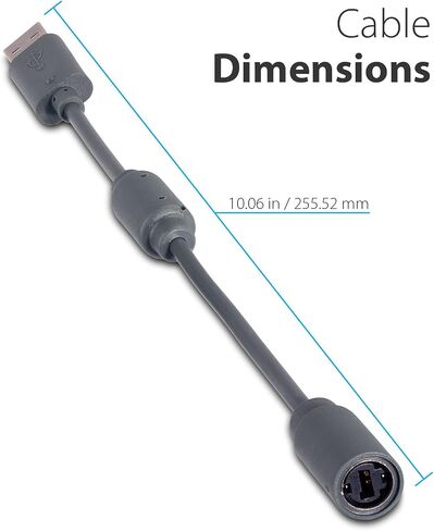 Fosmon 2X Replacement Dongle USB Breakaway Cables for Xbox 360 Wired Controllers - Dark Gray (2 Pack) in Saudi Arabia