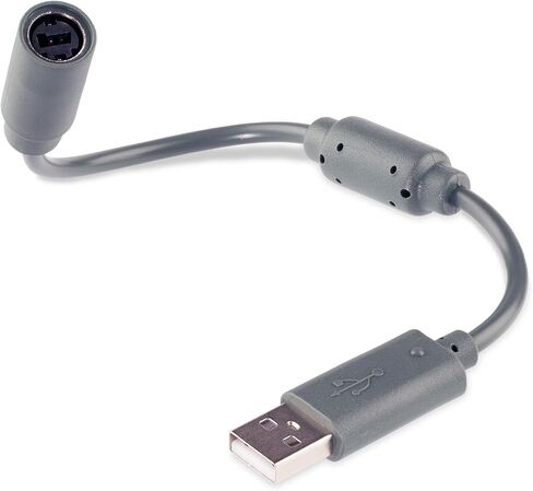 Fosmon 2X Replacement Dongle USB Breakaway Cables for Xbox 360 Wired Controllers - Dark Gray (2 Pack) in Saudi Arabia