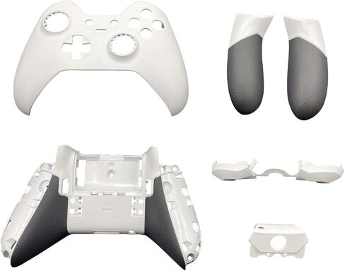 Meijunter Replacement Full Housing Shell Case Cover Faceplate Repair Parts for Xbox One Elite 1st Series Controller (White) in Saudi Arabia