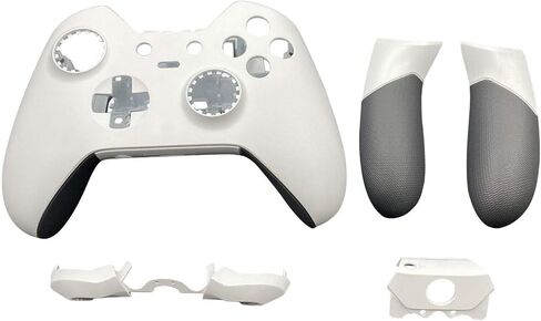 Meijunter Replacement Full Housing Shell Case Cover Faceplate Repair Parts for Xbox One Elite 1st Series Controller (White) in Saudi Arabia