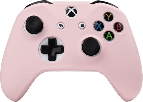 RALAN Pink Controller Skins for Xbox One，Silicone Controller Cover Skin Protector Compatible for Xbox Ones Controller (Pink Pro Thumb Grip x 2,Cat + Skull Cap &Cover Grip x 2)(Pink Emerald) in Kuwait