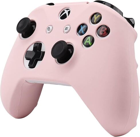 RALAN Pink Controller Skins for Xbox One，Silicone Controller Cover Skin Protector Compatible for Xbox Ones Controller (Pink Pro Thumb Grip x 2,Cat + Skull Cap &Cover Grip x 2)(Pink Emerald) in Kuwait