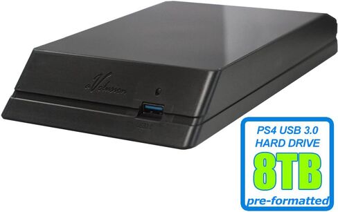 افولوشن قرص صلب خارجي للالعاب سعة 8 تيرابايت بمنفذ USB 3.0 من اتش دي جير (لجهاز بلاي ستيشن 4 برو وسليم، مهيأ مسبقًا) - ضمان لمدة عامين in Saudi Arabia