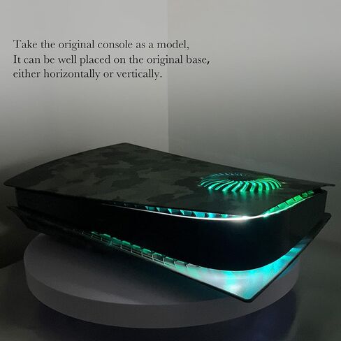 Faceplate for PS5 with RGB Light Strip and Dust Filter for Cooling Vents DOBEWINGDELOU 400+ Effects LED Light Ring Console Cover for PS 5 Disc Edition DIY Decoration Kit Accessories Purple in Kuwait