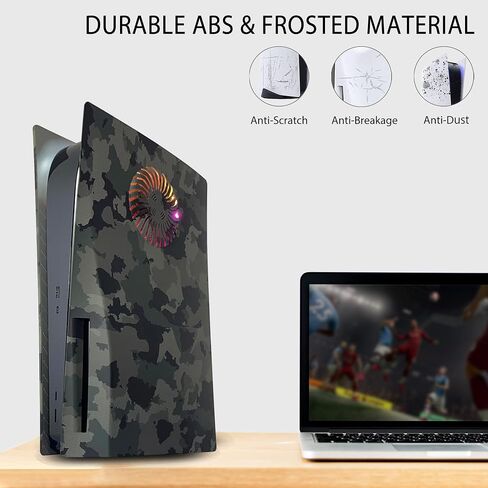 Faceplate for PS5 with RGB Light Strip and Dust Filter for Cooling Vents DOBEWINGDELOU 400+ Effects LED Light Ring Console Cover for PS 5 Disc Edition DIY Decoration Kit Accessories Purple in Kuwait