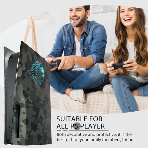 Faceplate for PS5 with RGB Light Strip and Dust Filter for Cooling Vents DOBEWINGDELOU 400+ Effects LED Light Ring Console Cover for PS 5 Disc Edition DIY Decoration Kit Accessories Purple in Kuwait