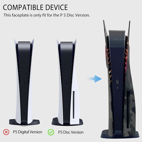 Faceplate for PS5 with RGB Light Strip and Dust Filter for Cooling Vents DOBEWINGDELOU 400+ Effects LED Light Ring Console Cover for PS 5 Disc Edition DIY Decoration Kit Accessories Purple in Kuwait