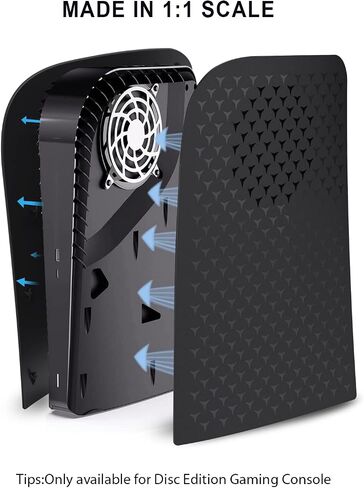 PS5 Console Face Plates,PlayStation 5 Accessories with Fan Vents Faceplate，with Dust Filter for Cooling Vents,Shockproof ABS Shell Cover Case (Pattern Disc Edition) in Kuwait
