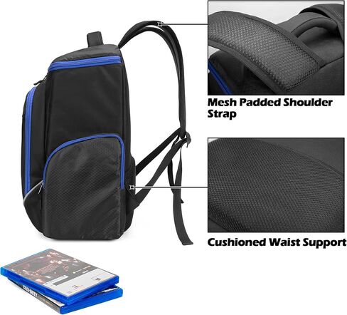 Trunab Gaming Console Backpack Travel Bag Compatible with PS5/PS4/Xbox One | Fits 15.6" laptop, Multiple Pockets for Gaming Accessories,Padded Protection in Kuwait