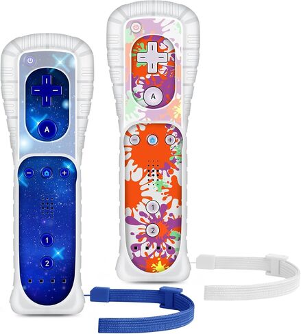 Yosikr Remote Controller for Wii/Wii U, with Silicone Case and Wrist Strap (2 Pack, Green and Blue) in Kuwait