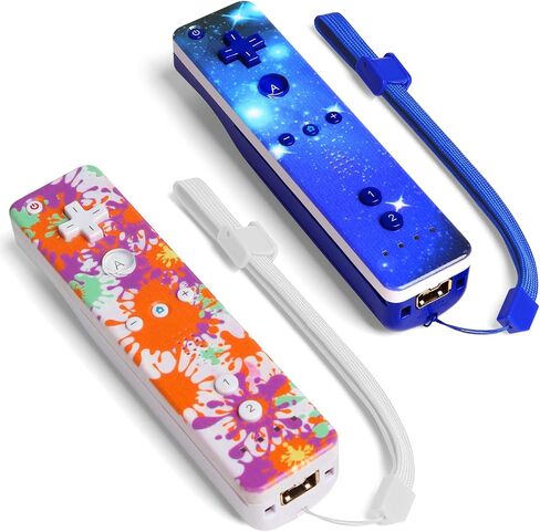 Yosikr Remote Controller for Wii/Wii U, with Silicone Case and Wrist Strap (2 Pack, Green and Blue) in Kuwait