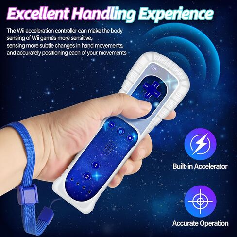 Yosikr Remote Controller for Wii/Wii U, with Silicone Case and Wrist Strap (2 Pack, Green and Blue) in Kuwait