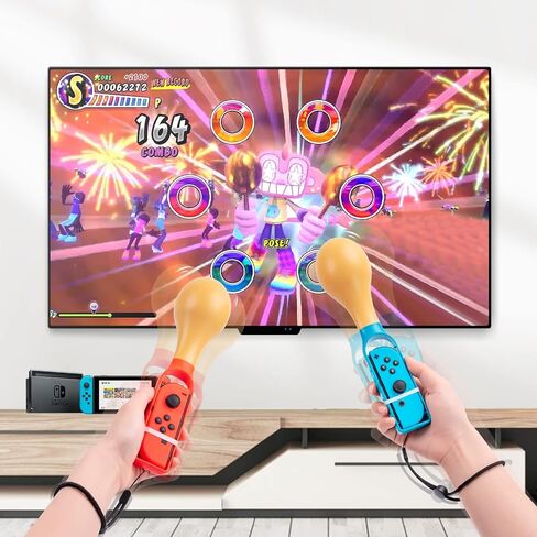 Sand Hammer Hand Grips, CODOGOY 2023 Samba Switch Sport Game Accessories Compatible with Switch/ Switch OLED, Switch Controller Grip NS Left & Right Handle for Samba de Amigo: Party Central (2PCS) in Kuwait