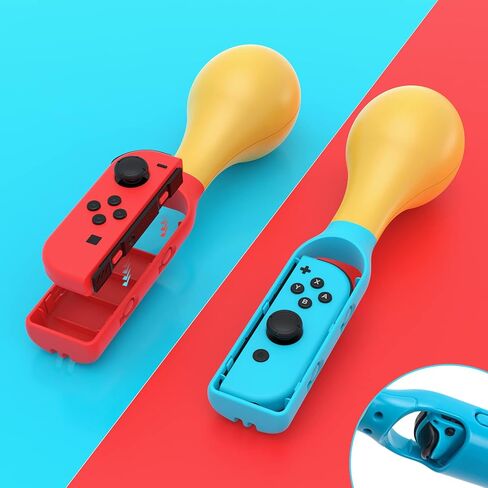 Sand Hammer Hand Grips, CODOGOY 2023 Samba Switch Sport Game Accessories Compatible with Switch/ Switch OLED, Switch Controller Grip NS Left & Right Handle for Samba de Amigo: Party Central (2PCS) in Kuwait
