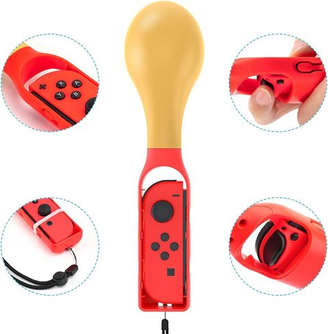 Sand Hammer Hand Grips, CODOGOY 2023 Samba Switch Sport Game Accessories Compatible with Switch/ Switch OLED, Switch Controller Grip NS Left & Right Handle for Samba de Amigo: Party Central (2PCS) in Kuwait