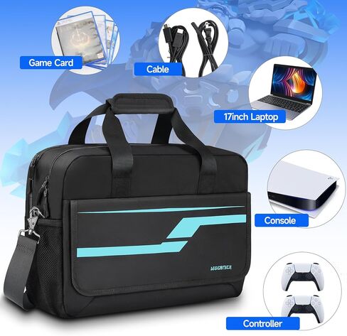 Deegotech Travel Carrying Case Compatible with PS5, Portable Protective Storage Bag for PlayStation5 Console Multiple Pockets for PS5 Disc/Controller/Game Cards & Accessories Tech Gifts for Men in Kuwait